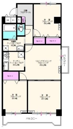 グリーンコーポ川越の物件間取画像